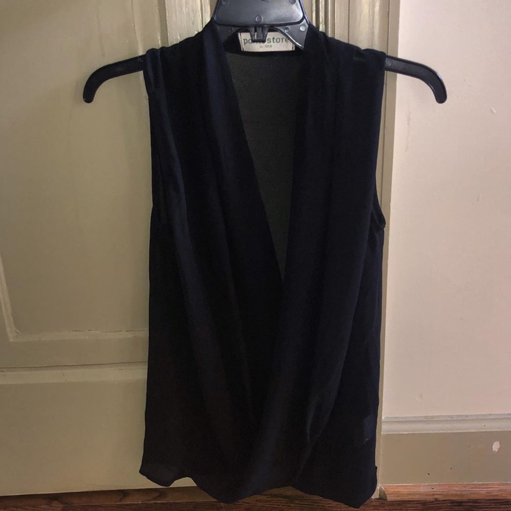 Crisscross Black Tank